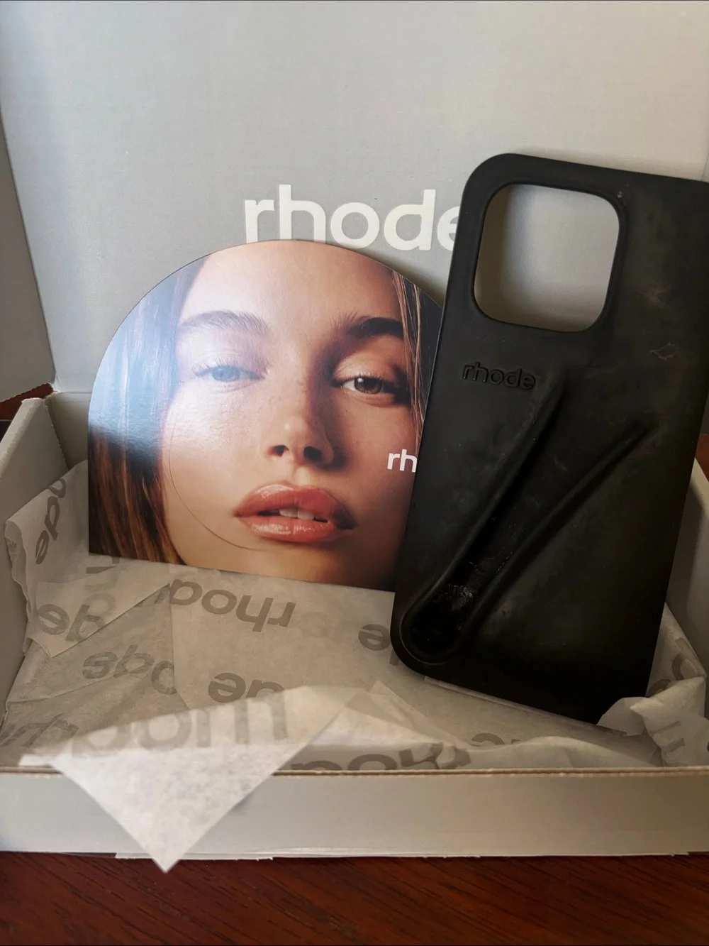 RHODE Black Silicone iPhone Case with Built-In Grip iPhone 16 pro